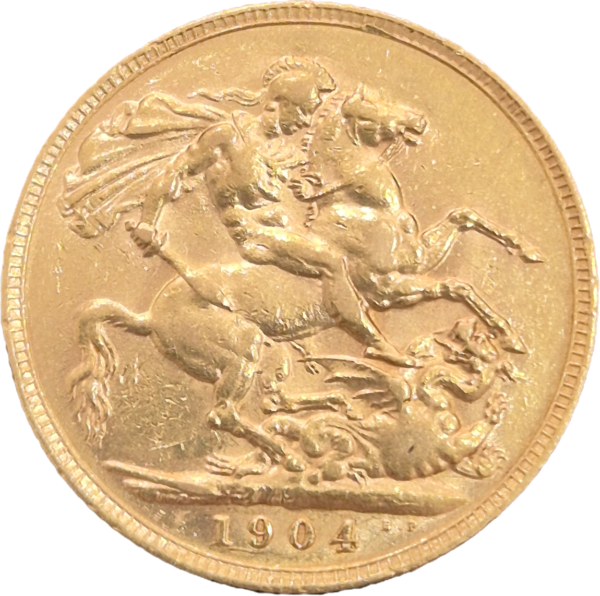 Libra em ouro 1904 P Rei Edwardus VII