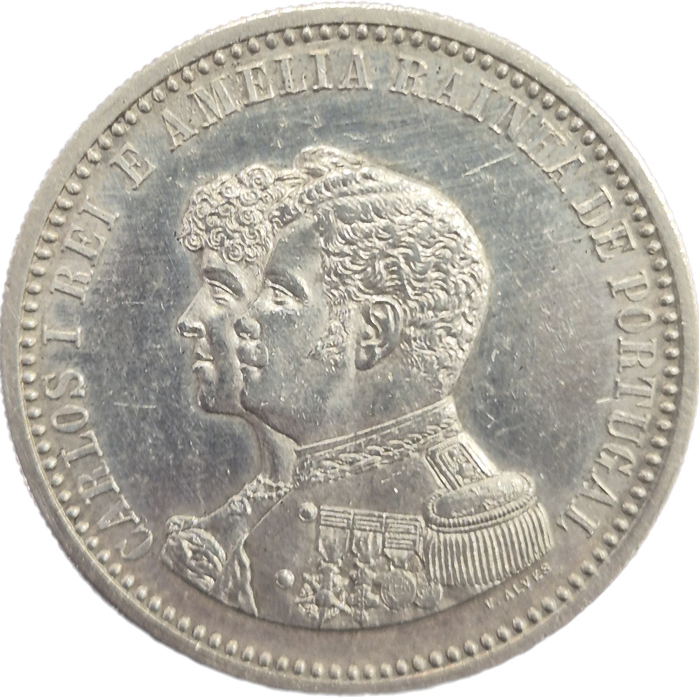 D. Carlos I e Amélia 500 réis 1898