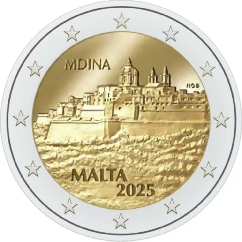 Malta 2 Euro 2025 Cidade de Mdina
