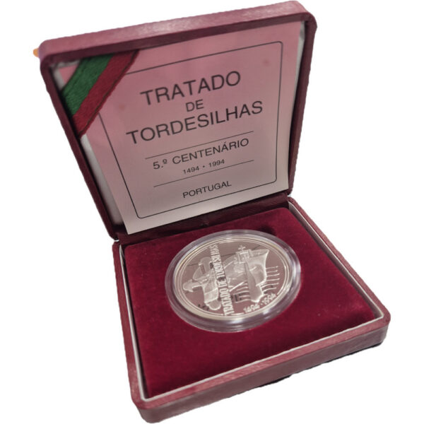 1000 Escudos 1994 Tratado de Tordesilhas Prata proof