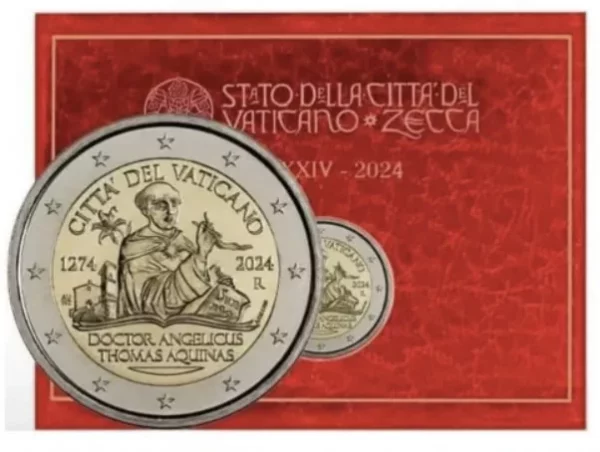 Vaticano 2 Euro 2024 Tomás de Aquino