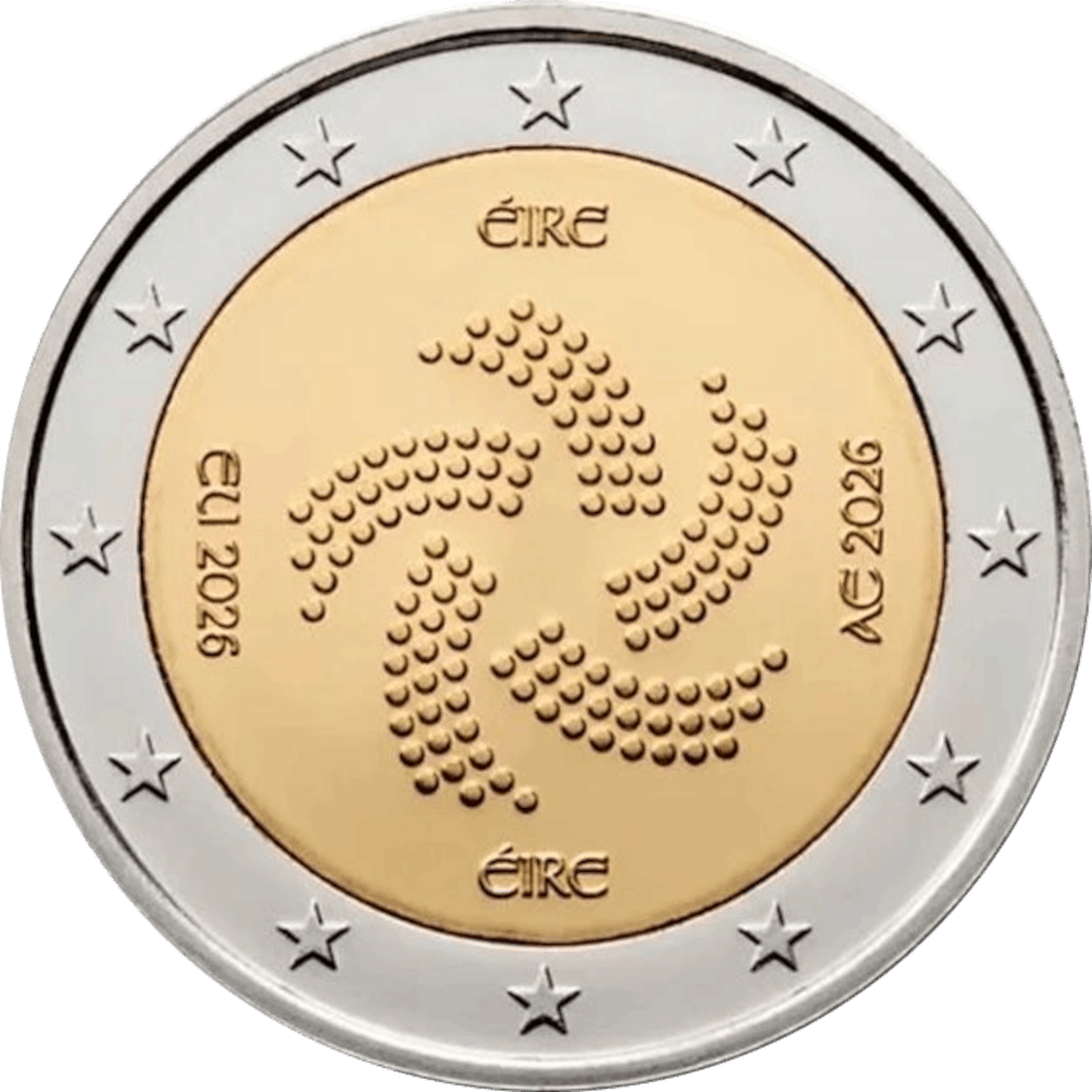 Irlanda moeda 2 Euros 2026 Presidência