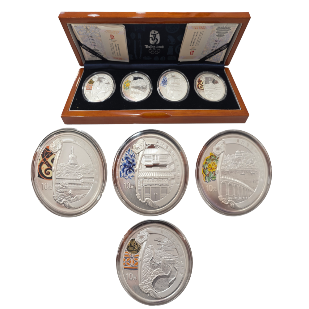 pack moedas proof prata XXIX Jogos Olímpicos de Pequim Prata Proof II