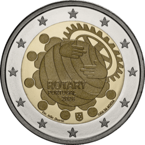 Moeda Portugal 2 Euros 2026 Rotary Proof