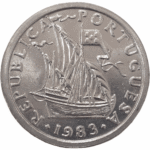 Moeda de 2,5 escudos de 1983 eixo vertical