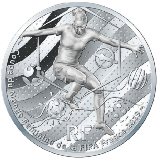 Moeda de 10 Euros Comemorativa do Campeonato do Mundo de Futebol Feminino França 2019